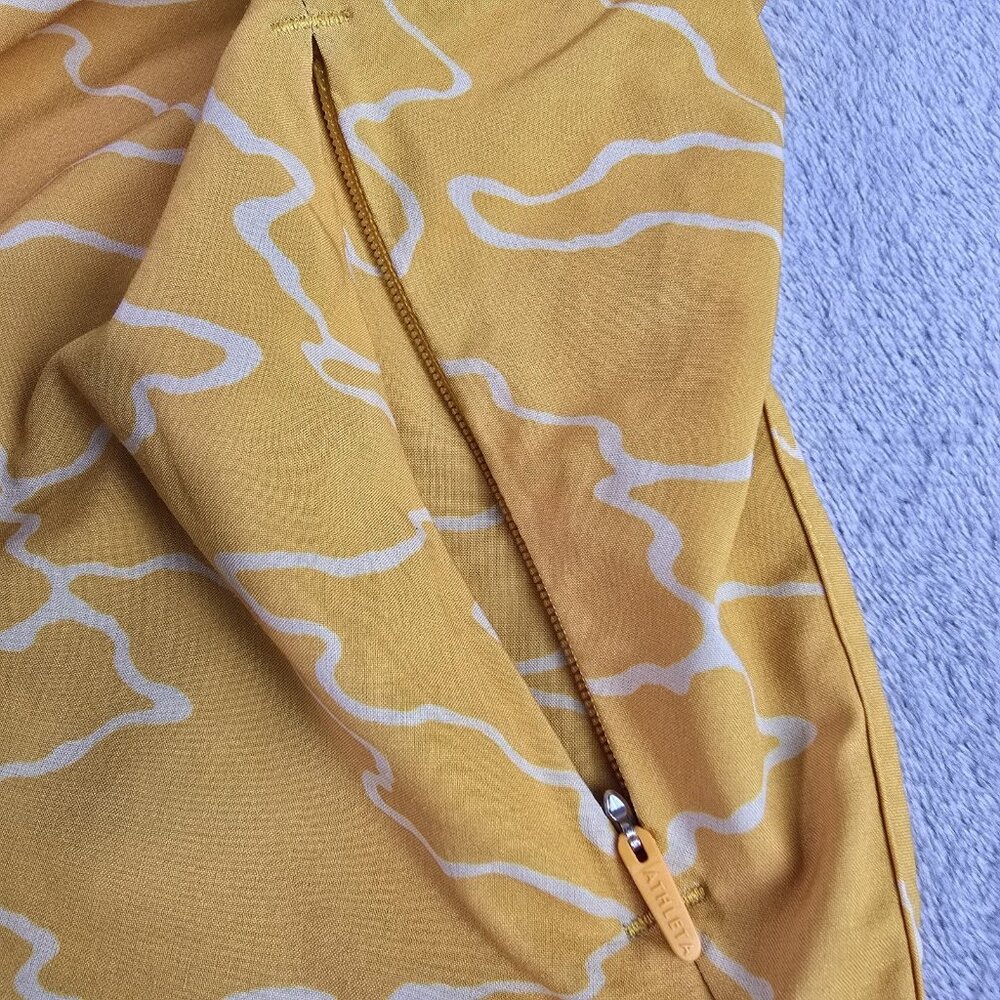 Athleta Womens 3X Running Shorts Printed MESH Racer RUN Yellow Athletic Lined - Picture 8 of 16